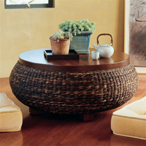 Rattan Wicker Coffee Table Round : Table Round Coffee Rattan Accent ...