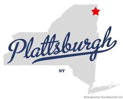 Map of Plattsburgh, NY, New York