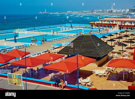 Morocco, Casablanca, the Corniche, Miami beach Stock Photo - Alamy