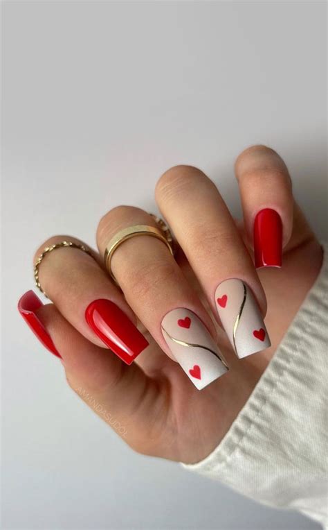 52 Valentine's Day Nail Art Designs & Ideas 2023 : Neutral Matte Nails ...