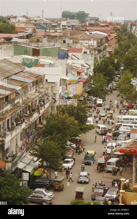 Aerial view of a street of Phnom Penh, Cambodia capital city Asia Stock Photo: 61110393 - Alamy