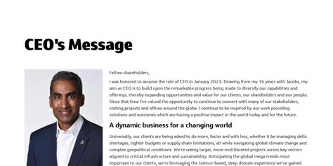 CEO's message - 2023 Annual Report