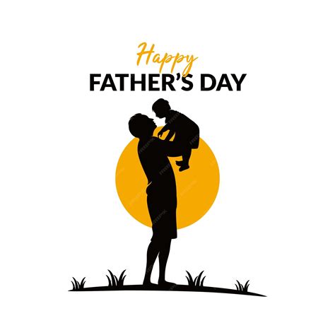 Premium Vector | Logo happy father's day silhouette