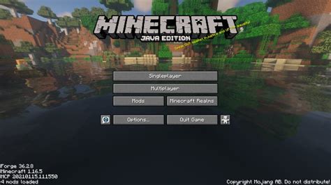 Main Menu Background With shaders Minecraft Texture Pack