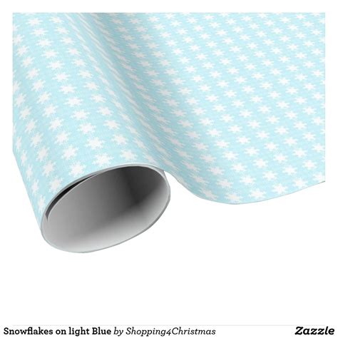 Snowflakes on light Blue Wrapping Paper | Zazzle | Blue wrapping paper ...