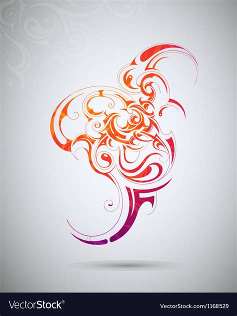 Abstract tribal tattoo design Royalty Free Vector Image