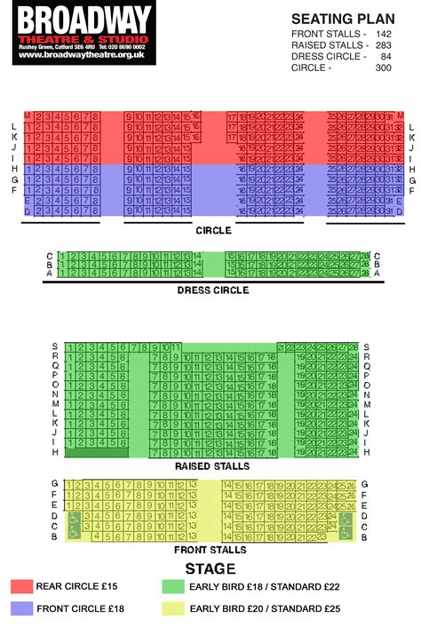 Broadway Theatre Catford Seating Plan | Elcho Table