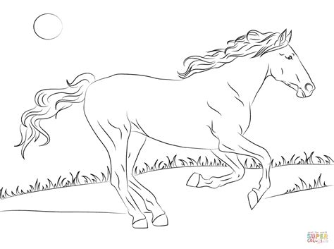 Beautiful Mustang Horse coloring page | Free Printable Coloring Pages