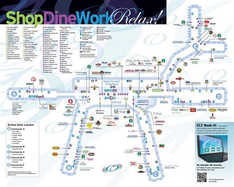 Charlotte Douglas International Airport map - Ontheworldmap.com