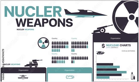 Nuclear weapon Infographics design template can be used for workflow ...