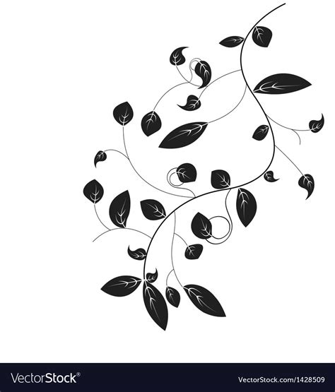 Black leaf Royalty Free Vector Image - VectorStock