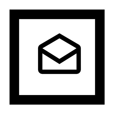 Email Open Square Vector SVG Icon - SVG Repo