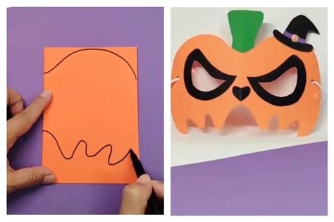 DIY Halloween Pumpkin Mask Tutorial - DIY 4 EVER