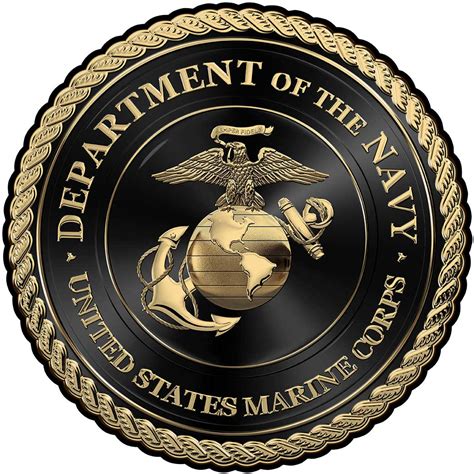 U.S. Marine CORPS SEAL BLACK EDITION All Metal Sign 14" Round | North Bay Listings