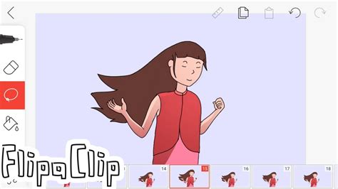 Flipaclip Animation Process Girl Hair | Flipaclip tutorial - YouTube