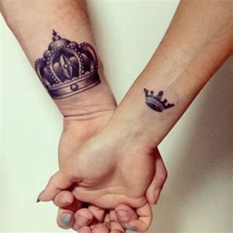 45 Cute king and queen tattoo for couples - Buzz 2016