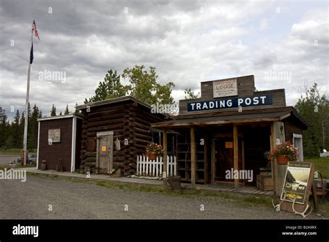 Old trading post in Copper center, Alaska Stock Photo - Alamy