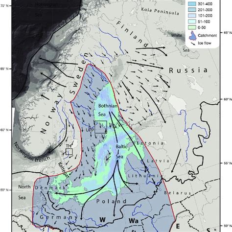 Bathymetry and major landforms of the Baltic Sea. Bathymetric data from... | Download Scientific ...