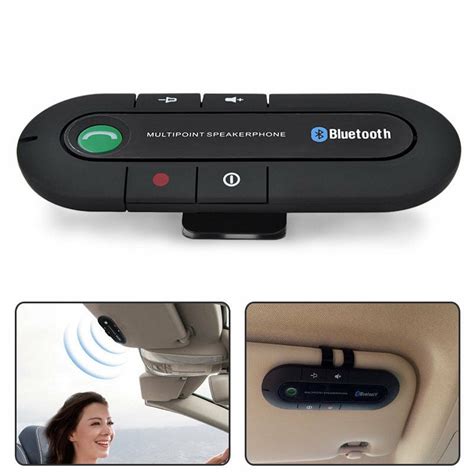 Universal Bluetooth Car Kit Wireless Handsfree Car Visor Bluetooth Car ...