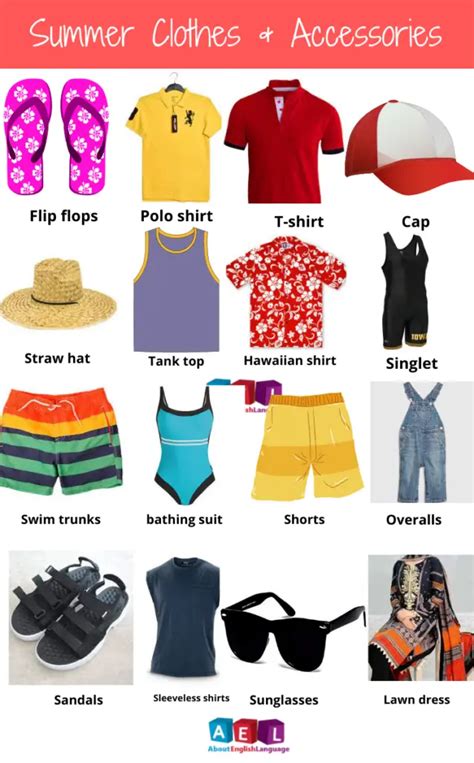 Summer Clothes Names, Summer Clothes for men, women, baby – Learn ...