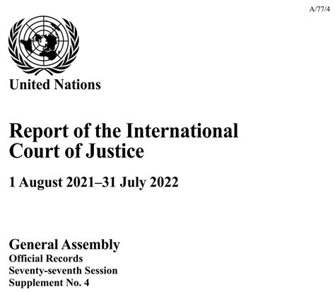 CIJ_ICJ on Twitter: "READ HERE: full text of the #ICJ Annual Report ...