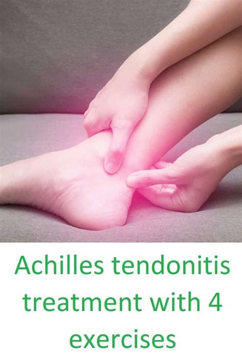 Achilles tendonitis treatment with 4 stretching exercises