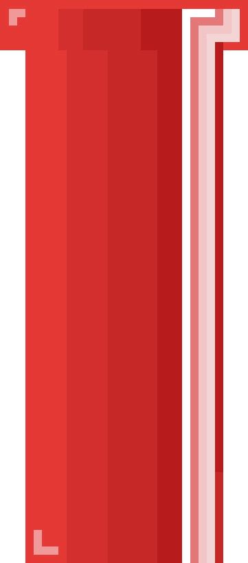 Download Pixilart Red Pipe By - Flappy Bird Pipe Png - HD Transparent PNG - NicePNG.com