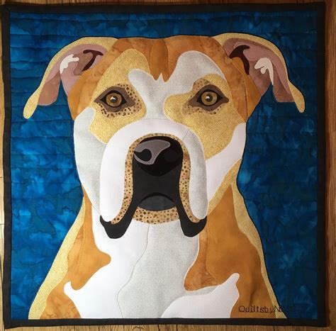 Pit Bull pattern to make 18x18 quilted wall hanging or | Etsy