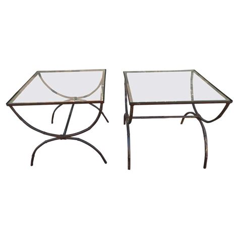 Pair of White Lacquer Faux Bamboo Side Tables at 1stDibs