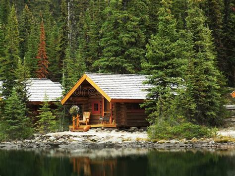 Wooden Cabins at Lake O Hara, Yoho National Park, Canada Stock Photo - Image of mount, national ...