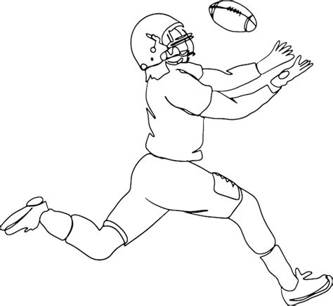 Premium Vector | American Football Line Art, Rugby Outline Drawing ...