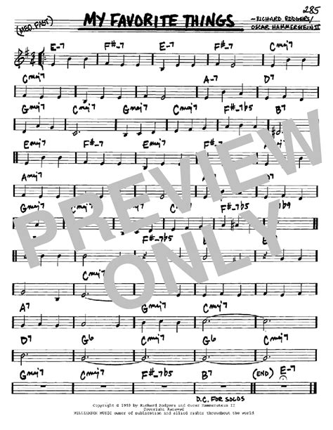 My Favorite Things | Sheet Music Direct