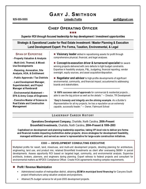 COO Resume Sample Page 1 Resume Writer, Manager Resume, Architect Resume, Resume Template ...