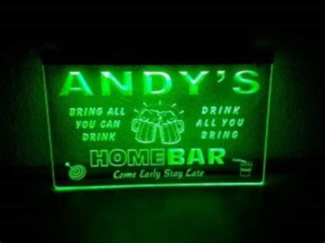 Home bar lighted sign personalized name Cheers beer decor - Light Signs Cave