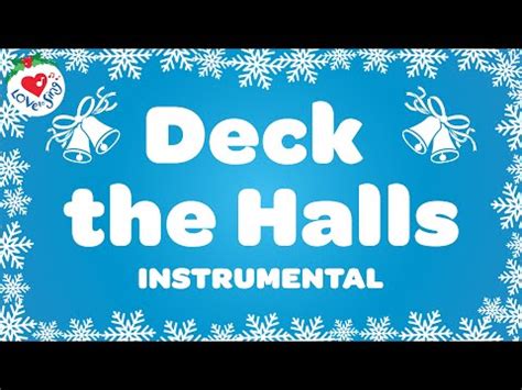 Deck the Halls Instrumental 🎄 Christmas Karaoke Song Video ...