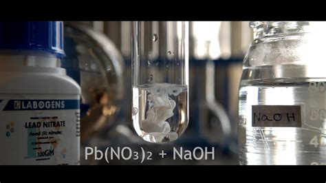 Double displacement Pb(NO3)2 + NaOH | Lead(II) nitrate + Sodium ...