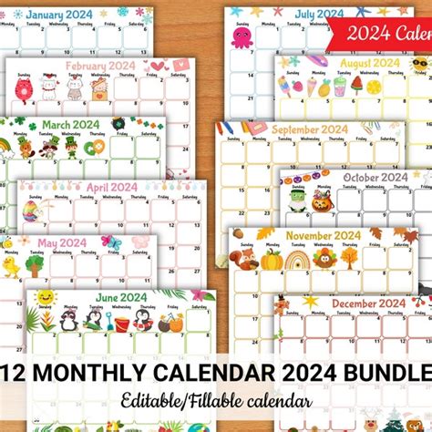 Gnome 2024 Calendar - Etsy