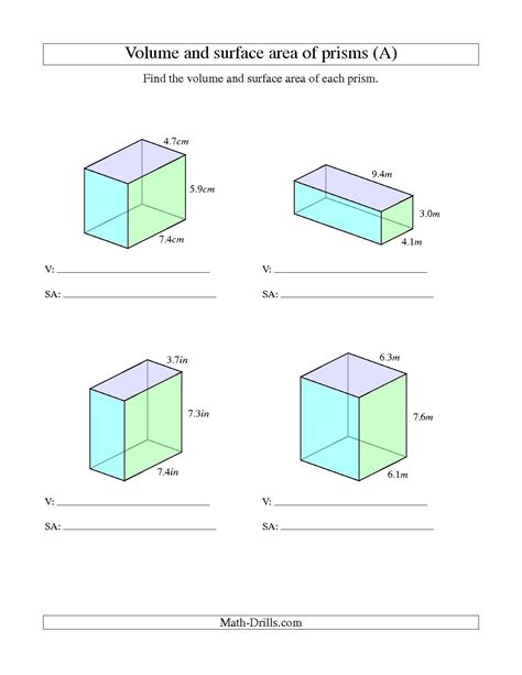 Surface Area And Volume Of Prisms Quizizz