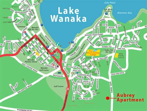 Wanaka Town Map - Wanaka New Zealand • mappery