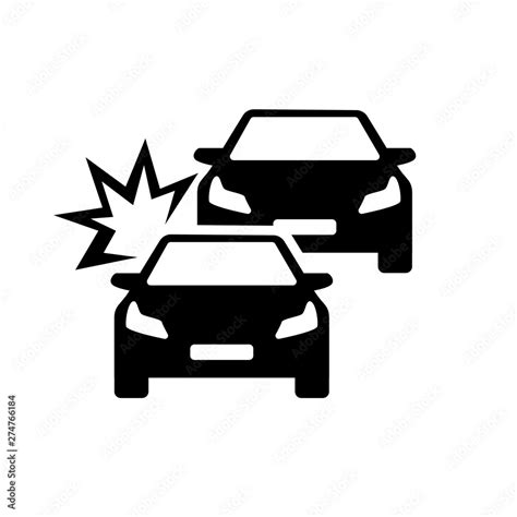 car crash accident on the road vector Stock Vector | Adobe Stock