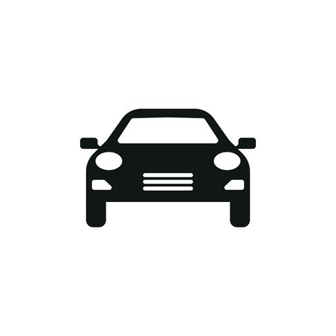 Car vector icon. Isolated simple view front logo illustration. Sign symbol. Auto style car logo ...