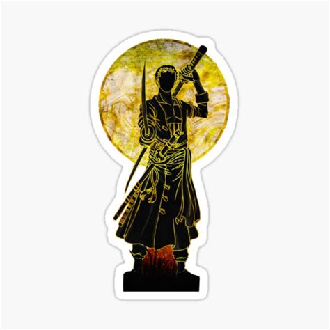 "Zoro black and white " Sticker by Otakugeneration | Redbubble