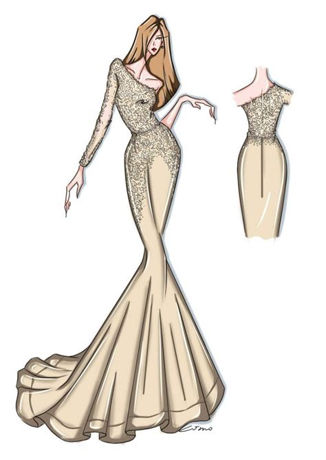 Prom Dress Sketches at PaintingValley.com | Explore collection of Prom Dress Sketches