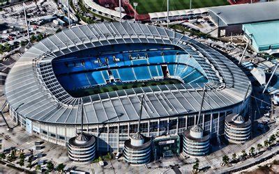 Download wallpapers Etihad Stadium, HDR, soccer, aerial view ...