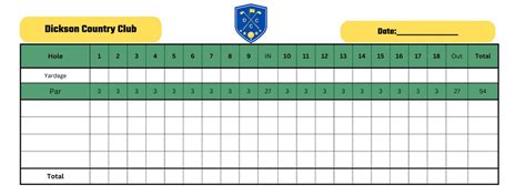 Golf Course Scorecard Editable Canva Template - Etsy