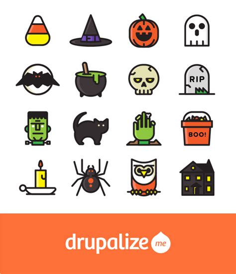 Free Halloween Icon Set | Drupalize.Me