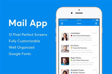 Mail App Template | Creative Market