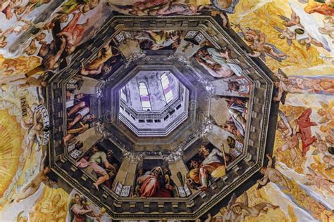 Frescoes Inside the Brunelleschi Dome of the Duomo Cathedral in ...