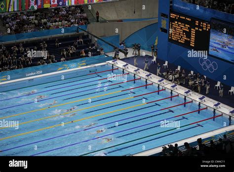 SWIMMING ACTION FROM THE AQUATICS CENTRE AT THE LONDON 2012 OLYMPIC GAMES Stock Photo - Alamy