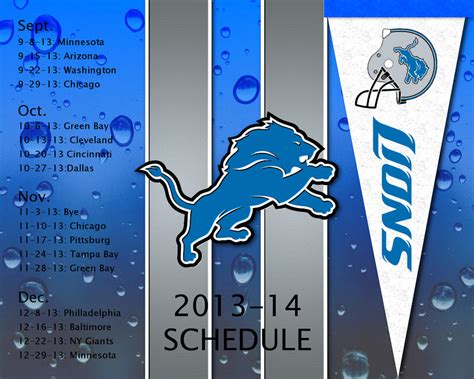 Lions schedule by tonysteeleebw on DeviantArt